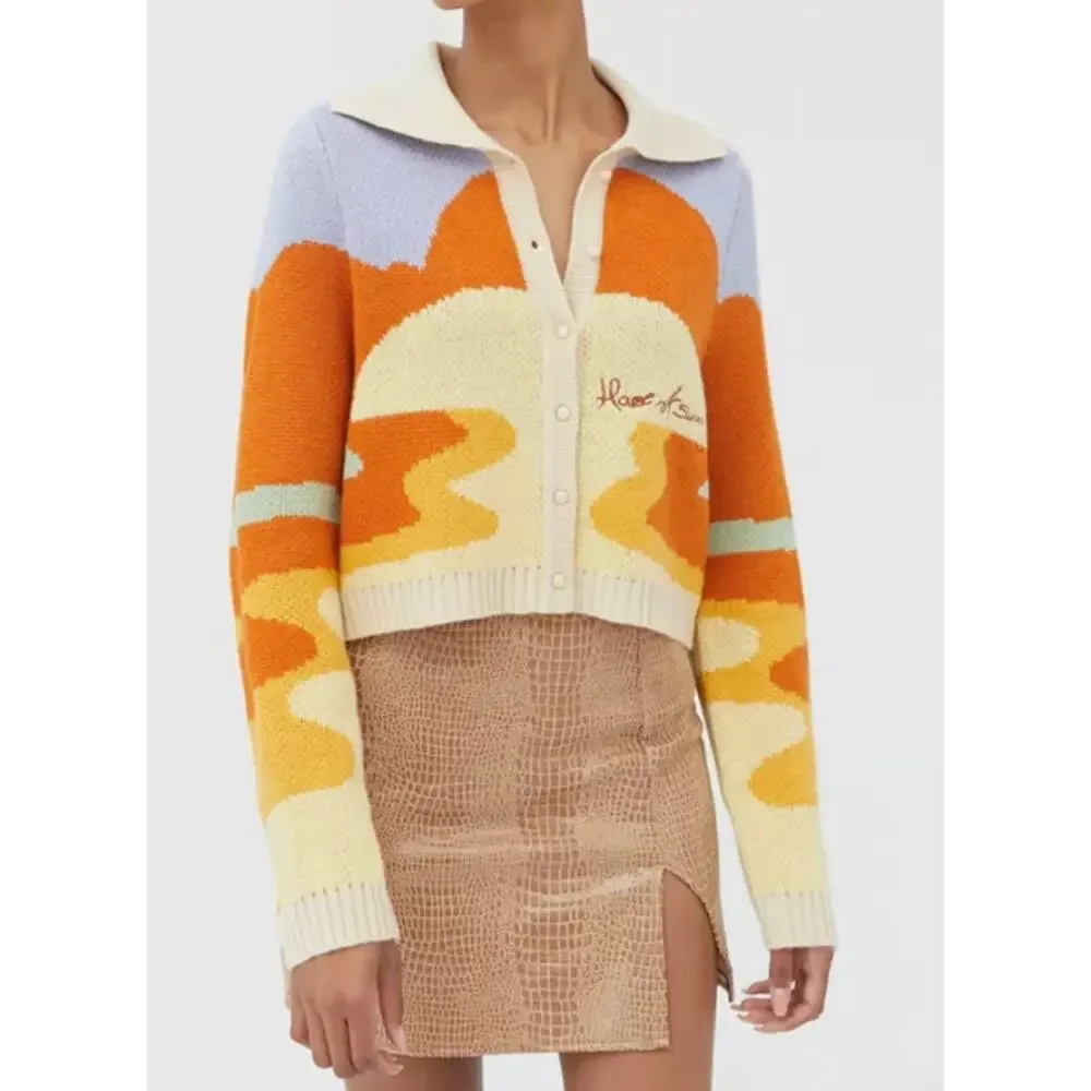 House of sunny colorful jacquard cardigan - Picture 6 of 6